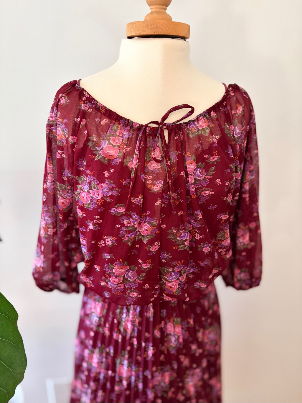 Vintage Cottagecore Floral Prairie Dress + Ilgwu Union Made Slip Boho Midi